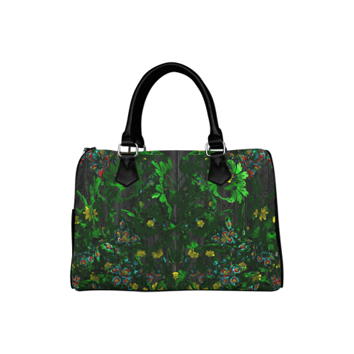 Abstract floral pattern Boston Handbag (Model 1621)