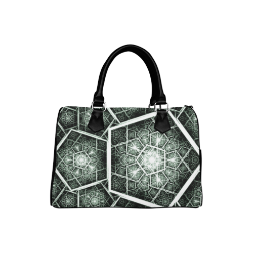Retro geometric art graphics Boston Handbag (Model 1621)