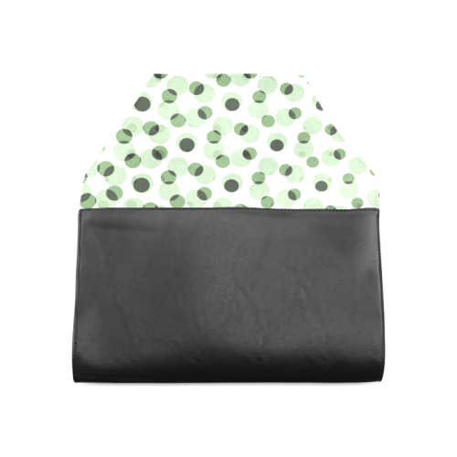Green geometric circular pattern Clutch Bag (Model 1630)