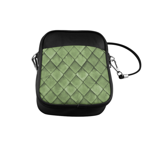 Green texture pattern Sling Bag (Model 1627)