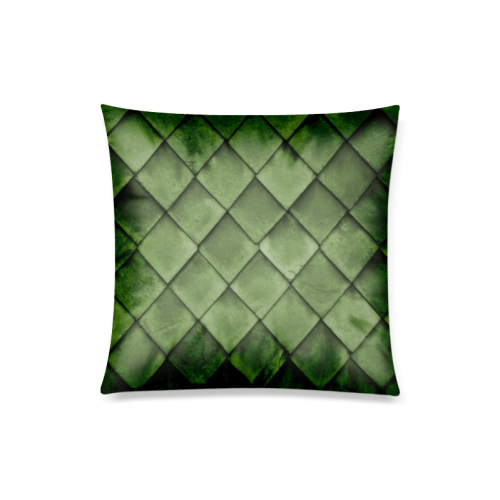 Green texture pattern Custom Zippered Pillow Case 20"x20"(Twin Sides)