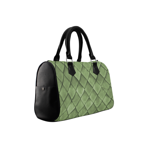 Green texture pattern Boston Handbag (Model 1621)