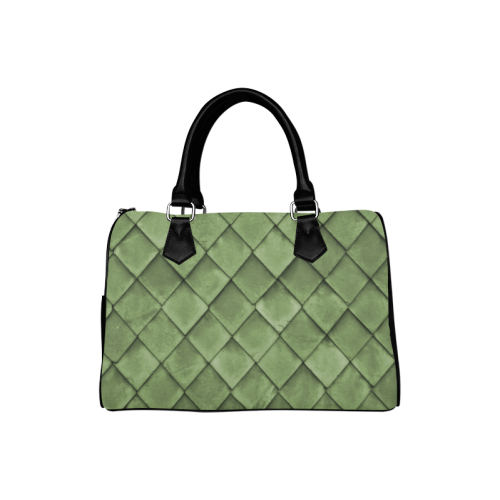 Green texture pattern Boston Handbag (Model 1621)