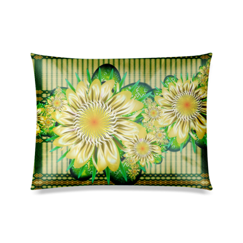 Realism beautiful flower pattern Custom Zippered Pillow Case 20"x26"(Twin Sides)