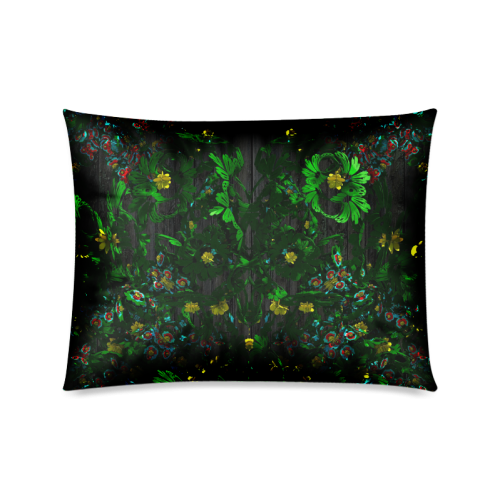 Abstract floral pattern Custom Zippered Pillow Case 20"x26"(Twin Sides)