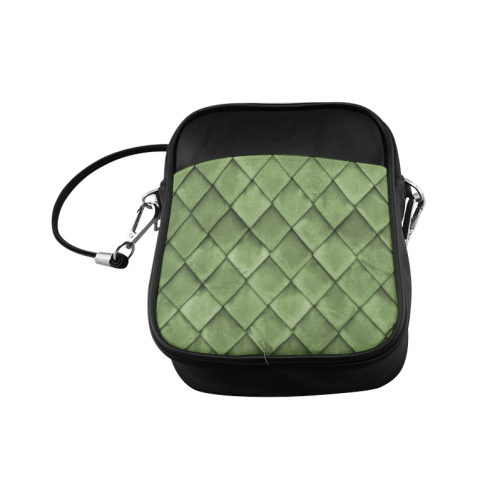 Green texture pattern Sling Bag (Model 1627)