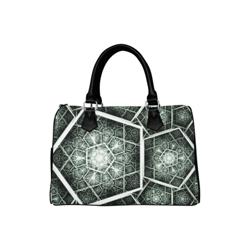 Retro geometric art graphics Boston Handbag (Model 1621)