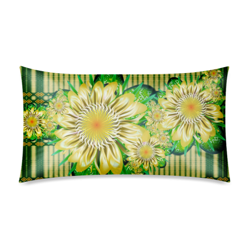 Realism beautiful flower pattern Rectangle Pillow Case 20"x36"(Twin Sides)