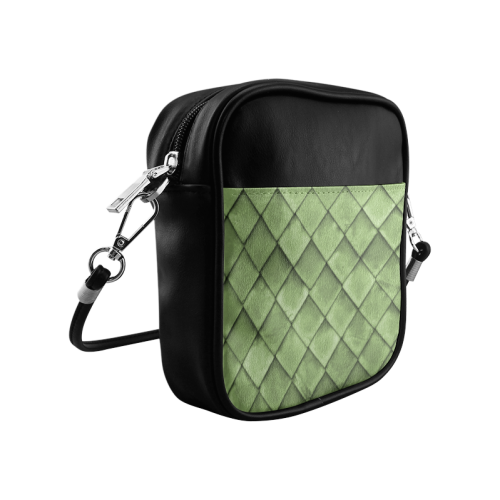 Green texture pattern Sling Bag (Model 1627)