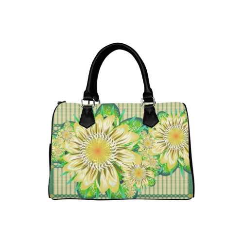 Realism beautiful flower pattern Boston Handbag (Model 1621)