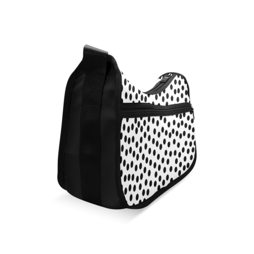 Black Polka Dot Design Crossbody Bags (Model 1616)