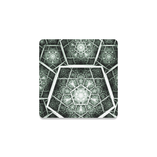 Retro geometric art graphics Square Coaster