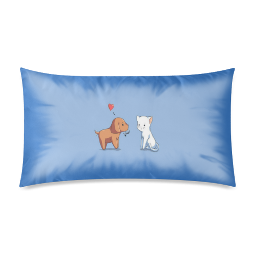 Unconditional Love Funny Rectangle Pillow Case 20"x36"(Twin Sides)