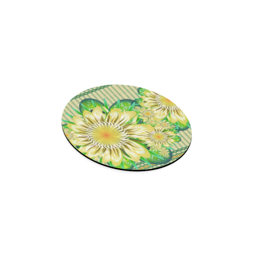 Realism beautiful flower pattern Round Coaster