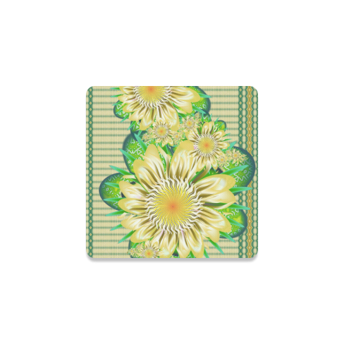 Realism beautiful flower pattern Square Coaster