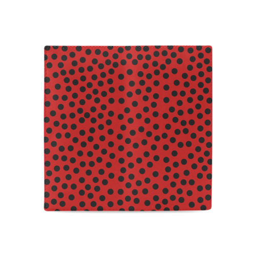Black Polka Dot Design Women's Leather Wallet (Model 1611)