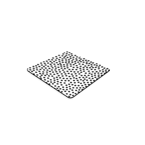 Black Polka Dot Design Square Coaster
