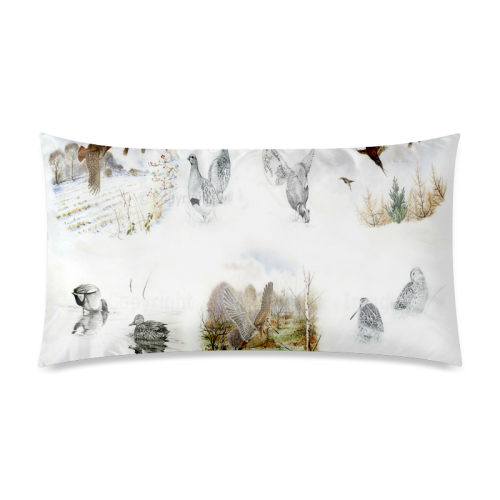 Flightless birds Rectangle Pillow Case 20"x36"(Twin Sides)