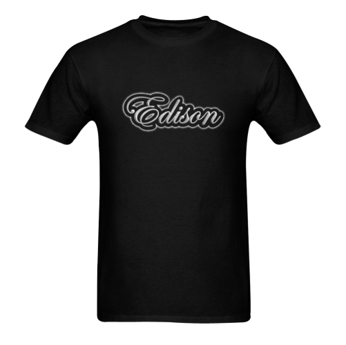 Edison Silver Bold Sunny Men's T- shirt (Model T06)