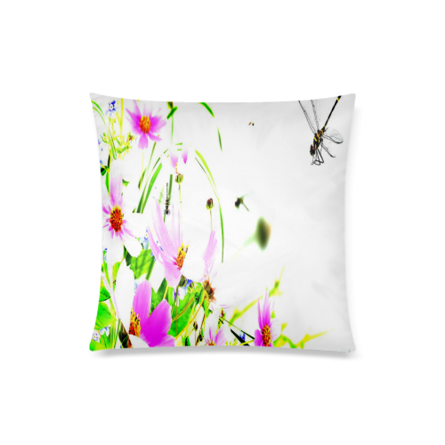 Summer landscape Custom Zippered Pillow Case 20"x20"(Twin Sides)