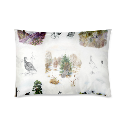 Birds puzzle Custom Zippered Pillow Case 20"x30"(Twin Sides)