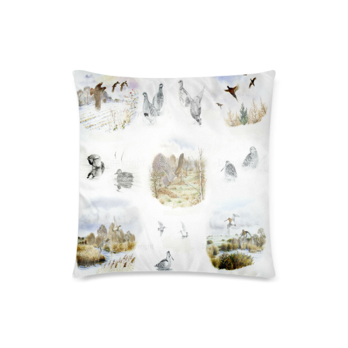 Flightless birds Custom Zippered Pillow Case 18"x18"(Twin Sides)