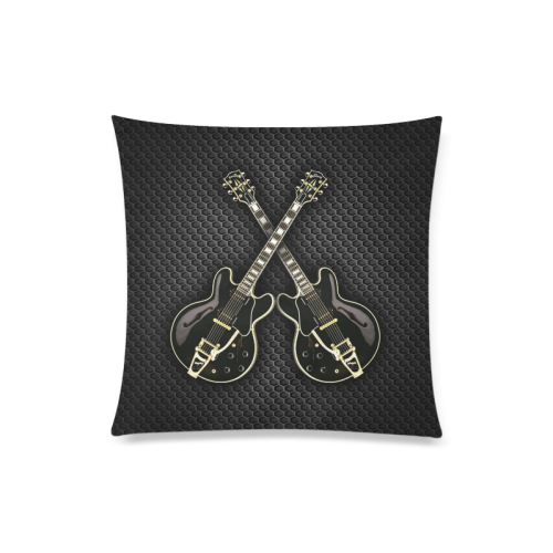 Double black gibson-es-345 Custom Zippered Pillow Case 20"x20"(Twin Sides)