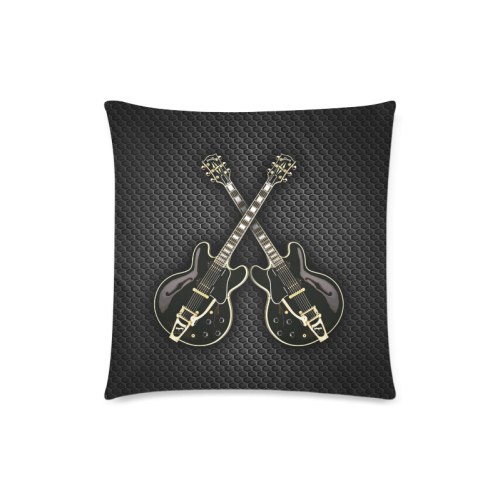 Double black gibson-es-345 Custom Zippered Pillow Case 18"x18"(Twin Sides)