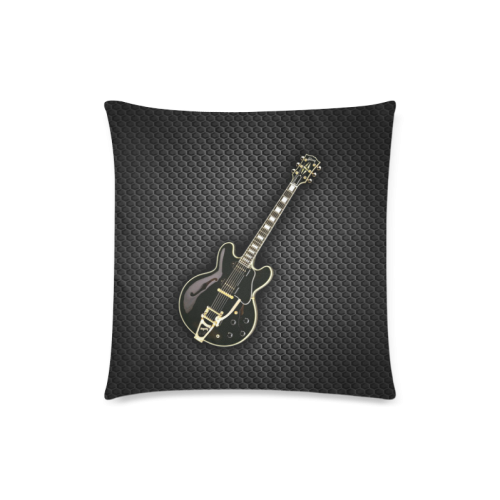 Black gibson-es-345 Custom Zippered Pillow Case 18"x18"(Twin Sides)
