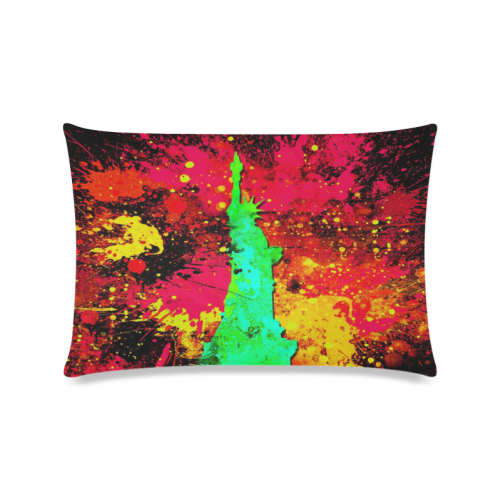 Splashing Statue of Liberty ,New York Custom Zippered Pillow Case 16"x24"(Twin Sides)