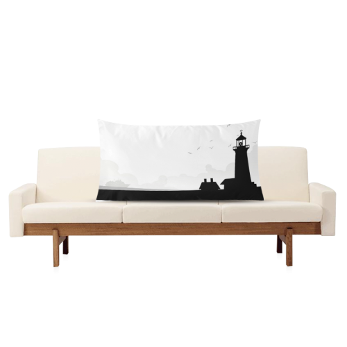 Lighthouse is a Digital Painting Rectangle Pillow Case 20"x36"(Twin Sides)
