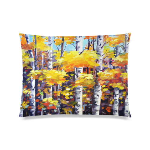 Autumn Forest  is a Acrylic Painting Custom Zippered Pillow Case 20"x26"(Twin Sides)