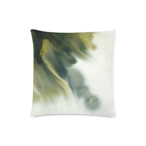 Watercolor Abstract Painting Custom Zippered Pillow Case 18"x18"(Twin Sides)