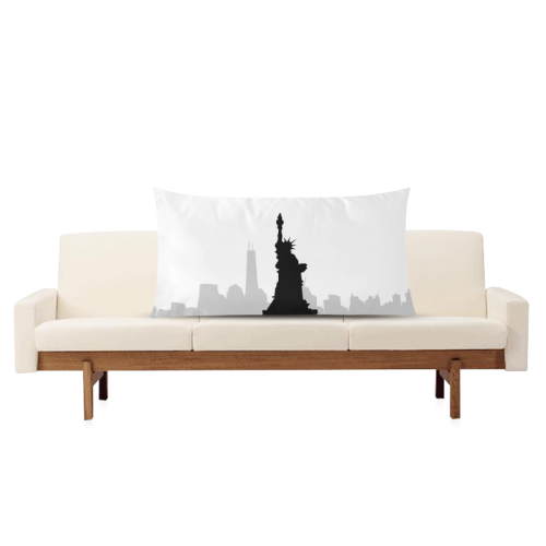 Statue of Liberty of Digital Painting on canvas Rectangle Pillow Case 20"x36"(Twin Sides)