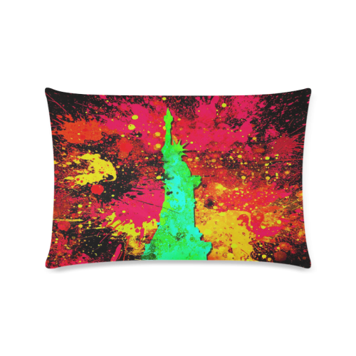 Splashing Statue of Liberty ,New York Custom Zippered Pillow Case 16"x24"(Twin Sides)