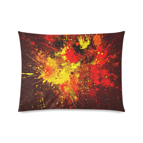 Abstract Splash Painting Custom Zippered Pillow Case 20"x26"(Twin Sides)