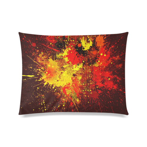 Abstract Splash Painting Custom Zippered Pillow Case 20"x26"(Twin Sides)