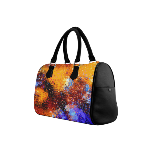 Abstract Splash Painting Design Boston Handbag (Model 1621)