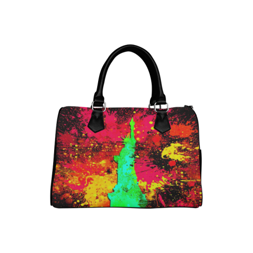 Splash Statue of Liberty Painting Design Boston Handbag (Model 1621)