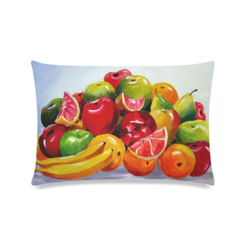 Fruits Acrylic Painting Design Custom Zippered Pillow Case 16"x24"(Twin Sides)