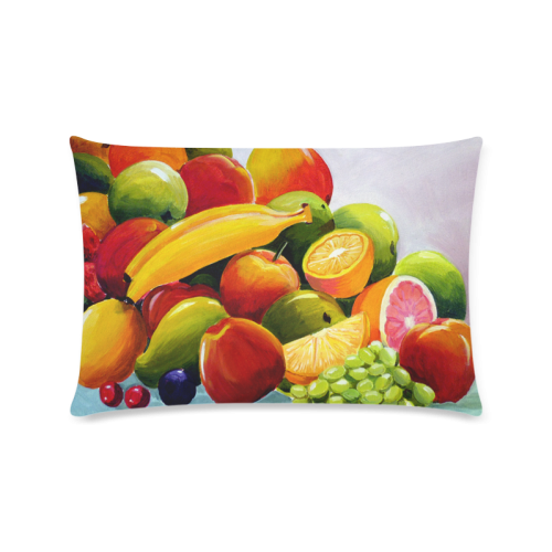 Fruits Acrylic Painting Composition Design Custom Zippered Pillow Case 16"x24"(Twin Sides)