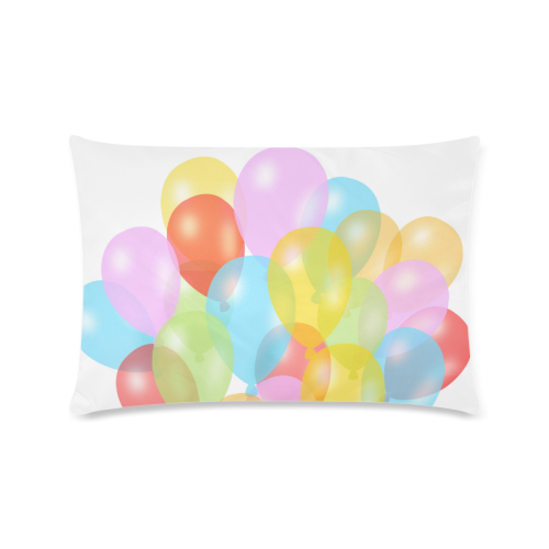 Balloons & Birthday Design Custom Zippered Pillow Case 16"x24"(Twin Sides)