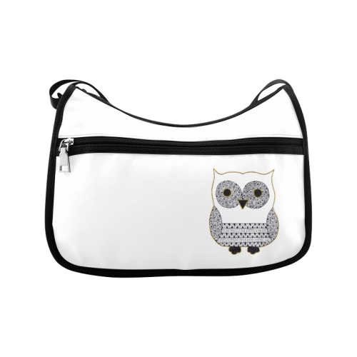 Black and White Owl Crossbody Bags (Model 1616)