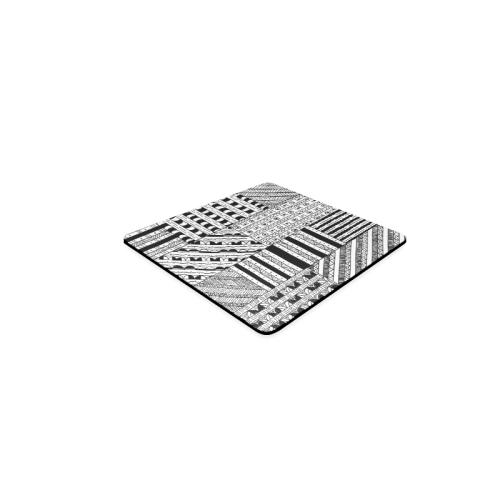 Abstract Black and White Square Coaster