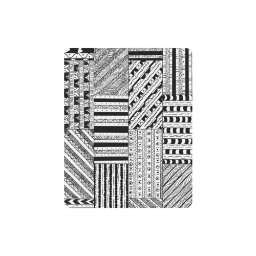 Abstract Black and White Rectangle Mousepad