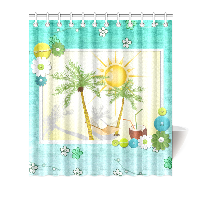 tropical vacation Shower Curtain 66"x72" ID D45757