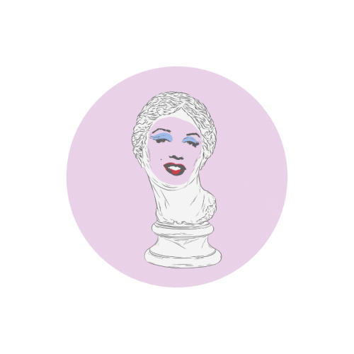 Marilyn Aphrodite Round Mousepad