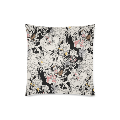 Flowers Custom Zippered Pillow Case 18"x18"(Twin Sides)