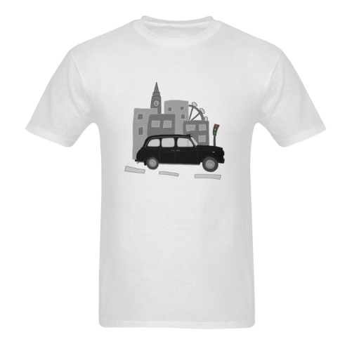 Taxi Scene Sunny Men's T- shirt (Model T06)