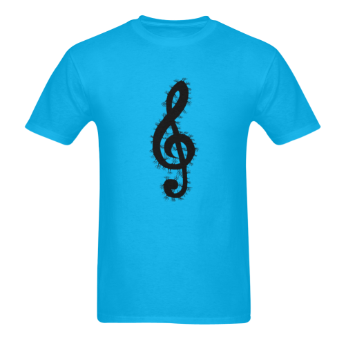 Electric Treble Clef Sunny Men's T- shirt (Model T06)